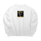 sei-goのバナナの芸術的な盛り付けをするゴリラ Big Crew Neck Sweatshirt