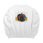 とみよのちぎり絵のとみよのかぼちゃ Big Crew Neck Sweatshirt