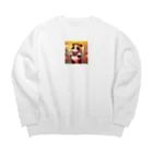 crazypanda2の冒険パンダ Big Crew Neck Sweatshirt