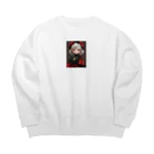 AQUAMETAVERSEのタータンチエクの服を着た少女　なでしこ1478 Big Crew Neck Sweatshirt