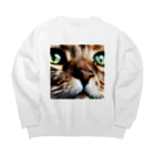 feliceのキャットフードの匂いに反応する猫 Big Crew Neck Sweatshirt