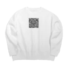 MEGROOVEの数字アート Big Crew Neck Sweatshirt