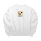 AQUAMETAVERSEの帽子をかぶった可愛いパンダ Marsa 106 Big Crew Neck Sweatshirt