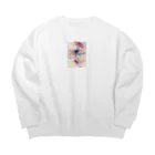 AQUAMETAVERSEの日本舞踊　なでしこ1478 Big Crew Neck Sweatshirt