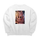 kam-kam0713の二次元の女の子 Big Crew Neck Sweatshirt