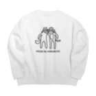 high-hiのKEIEN NO MABUDACHI Big Crew Neck Sweatshirt