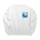 Nattu/のかもめと海 Big Crew Neck Sweatshirt