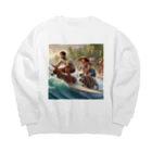 80s_popの80s_pop Surfer No.1 Big Crew Neck Sweatshirt