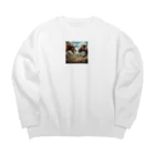 てぃっちゃんの恐竜　 Big Crew Neck Sweatshirt