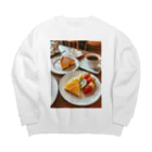 AQUAMETAVERSEのティータイム アメジスト 2846 Big Crew Neck Sweatshirt