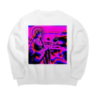 moon_takuanの瀬織津姫とロック2「Seoritsuhime and Rock2」 Big Crew Neck Sweatshirt