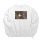 ふわふわフライトのエナガくん Big Crew Neck Sweatshirt