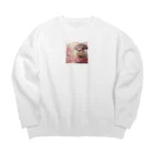 「動物ミリ屋」の桜奇麗やんいいやん Big Crew Neck Sweatshirt