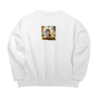 Yuya-Naganoのとってもキュートなにゃんこ Big Crew Neck Sweatshirt