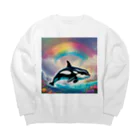 てぃっちゃんのシャチ Big Crew Neck Sweatshirt