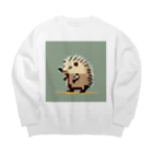 HARINOMORIのハリネズミ４ Big Crew Neck Sweatshirt