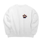 ニャン丸の猫の肉球ニャンポイント Big Crew Neck Sweatshirt