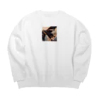 namuhatimanの空を飛ぶ鷲 Big Crew Neck Sweatshirt