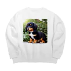 IROTOPIA🐾のダックスフントのリアムくん Big Crew Neck Sweatshirt