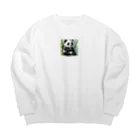 Yuya-Naganoのとってもキュートなパンダ Big Crew Neck Sweatshirt