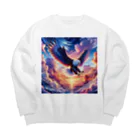 creatoonの空と大鷹 Big Crew Neck Sweatshirt