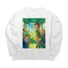 シロクマペンギンのトレインアパレルショップ Big Crew Neck Sweatshirt