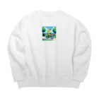 POLYPCのバナナくんの気持ち2 Big Crew Neck Sweatshirt