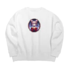 終わらない夢🌈の猫耳の少女✨ Big Crew Neck Sweatshirt