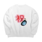 Simizimi_sizimiのしみじみしじみのお祝いの桜 Big Crew Neck Sweatshirt