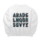 ajones-usaのアルファベットデザイン Big Crew Neck Sweatshirt