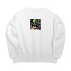 エイリアンストアの勉強する宇宙人 Big Crew Neck Sweatshirt