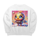 きっとカワイイ何でも図鑑の歯車のひよこ Big Crew Neck Sweatshirt