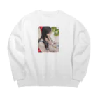 nekozou1986の美少女シリーズ”なごみ” Big Crew Neck Sweatshirt