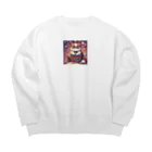 Akiraの猫 Big Crew Neck Sweatshirt