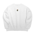 kyokingのバイクねずみ Big Crew Neck Sweatshirt