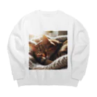 kangekiのお昼寝にゃんこ Big Crew Neck Sweatshirt