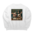 AQUAMETAVERSEの読書週間　なでしこ1478 Big Crew Neck Sweatshirt