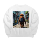 nono_0703の旅するサル Big Crew Neck Sweatshirt