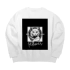 SERIY_SHOPの勇敢な猫戦士 Big Crew Neck Sweatshirt