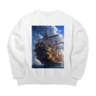 AQUAMETAVERSEの海賊船　なでしこ1478 Big Crew Neck Sweatshirt