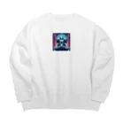 shoulderdanceの現実逃避おじさん Big Crew Neck Sweatshirt