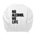 おもしろいTシャツ屋さんのNO ALCOHOL NO LIFE ノーアルコールノーライフ 루즈핏 맨투맨