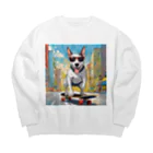 Bull Terrier Paradeの🛹スケーターヴィンセント Big Crew Neck Sweatshirt