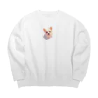 Cute Animalsのうるうる子犬 Big Crew Neck Sweatshirt