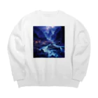 AQUAMETAVERSEの夜景　なでしこ1478 Big Crew Neck Sweatshirt