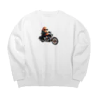 卵かけご飯 / Egg over riceのバイカーエッグ Big Crew Neck Sweatshirt