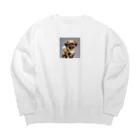 madejinのチベタン・スパニエル Big Crew Neck Sweatshirt