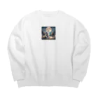 Yuya-Naganoの満月に吠える子供の狼 Big Crew Neck Sweatshirt