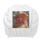 AQUAMETAVERSEのあなたをお守ります女性　なでしこ1478 Big Crew Neck Sweatshirt