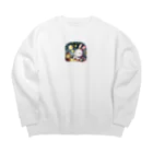 117hibikiのうさぎ🐇 Big Crew Neck Sweatshirt